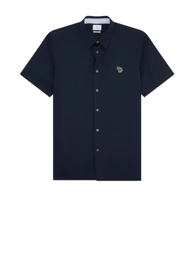 เสื้อเชิ้ตผู้ชาย MENS SS CASUAL FIT SHIRT ZEB BADGE สีINKY BLUE